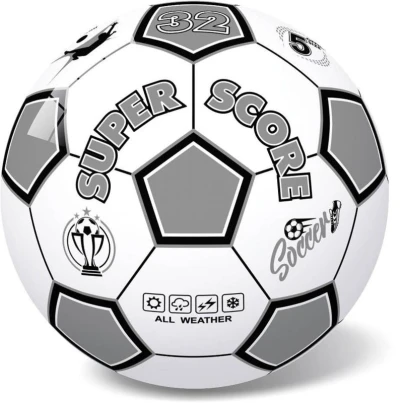 Míč fotbalový balon Super Score vel. 5 kopačák s potiskem 5 barev