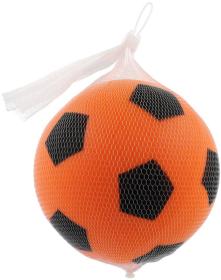 Míč soft pěnový s potiskem fotbalový 18cm 2 barvy v síťce