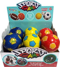Míček 10cm fotbalový balon mini kopačák s potiskem 3 barvy Míček 10cm fotbalový balon mini kopačák s potiskem 3 barvy