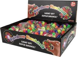 Míček skákací se soft ostny barevný s bodlinkami na baterie 4 barvy Světlo