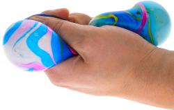 Míček strečový mačkací mramorový 7cm relaxační balonek v síťce 4 barvy