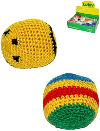 Míček textilní Hakysák 6cm háčkovaný footback balonek Míček textilní Hakysák 6cm háčkovaný footback balonek