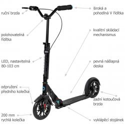 Micro Metropolitan Deluxe black skládací koloběžka + sleva 400,- na příslušenství