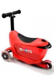 Micro Mini2go Deluxe Plus - červená (red) + reflexní sada