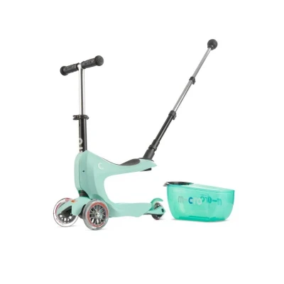 Micro Mini2go Deluxe Plus - mätová (mint) + reflexná sada Micro Mini2go Deluxe Plus - mätová (mint) + reflexná sada