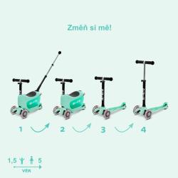 Micro Mini2go Deluxe Plus - mátová (mint) + reflexní sada