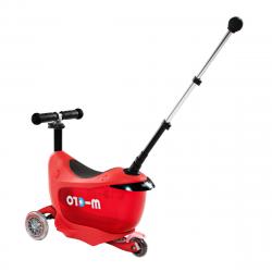 Micro Mini2go Deluxe Plus - červená (red) + reflexní sada