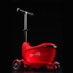 Micro Mini2go Deluxe Plus - červená (red) + reflexní sada