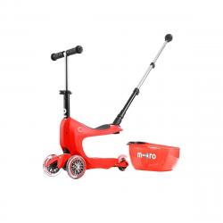 Micro Mini2go Deluxe Plus - červená (red) + reflexní sada Micro Mini2go Deluxe Plus - červená (red) + reflexní sada