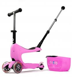 Micro Mini2go Deluxe Plus - růžová (pink) + reflexní sada