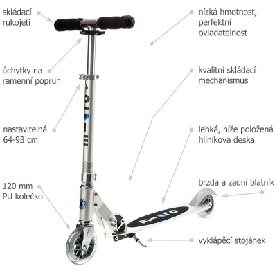Micro Sprite Alu skládací koloběžka