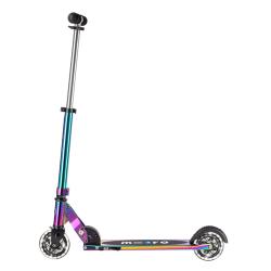 Micro Sprite LED neochrome skládací koloběžka