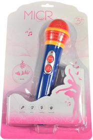 Mikrofon dětský holčičí 23cm na baterie Zvuk plast na kartě Mikrofon dětský holčičí 23cm na baterie Zvuk plast na kartě