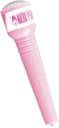 Mikrofon dětský Karaoke růžový se stojanem na baterie Světlo Zvuk MP3