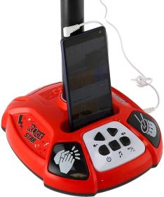 Mikrofon dětský stojanový Karaoke Rock Star na baterie Světlo Zvuk