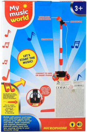 Mikrofon dětský stojanový na baterie MP3 / IPOD / Přehrávač Světlo Zvuk