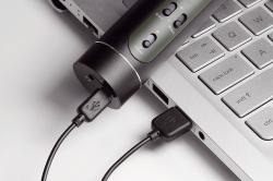 Mikrofon Karaoke Bluetooth černý bezdrátový na baterie USB kabel v krabici