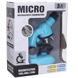 Mikroskop 21cm s držákem na mobil Zvětšení 100x, 400x, 1200x.