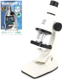 Mikroskop dětský bílý 200x/600x/1200x na baterie Světlo 2 barvy Mikroskop dětský bílý 200x/600x/1200x na baterie Světlo 2 barvy