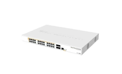 MikroTik Cloud Router Switch CRS328-24P-4S+RM, 800MHz CPU, 512MB, 24xGLAN, 4xSFP+cage, ROS L5, PSU,1U Rackmount MikroTik Cloud Router Switch CRS328-24P-4S+RM, 800MHz CPU, 512MB, 24xGLAN, 4xSFP+cage, ROS L5, PSU,1U Rackmount