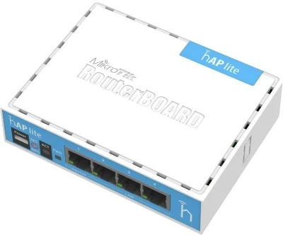 MikroTik RouterBOARD RB941-2nD, hAP-Lite, 650Mhz CPU, 32MB RAM, 4xLAN, 2.4Ghz 802b/g/n, ROS L4, case, PSU MikroTik RouterBOARD RB941-2nD, hAP-Lite, 650Mhz CPU, 32MB RAM, 4xLAN, 2.4Ghz 802b/g/n, ROS L4, case, PSU