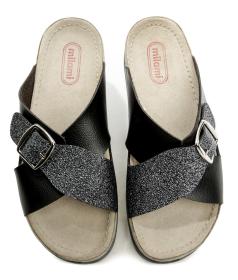 Milami TOR15 černé dámské nazouváky