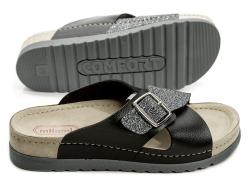 Milami TOR15 černé dámské nazouváky