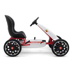 Milly Mally Dětská šlapací motokára Go-kart Abarth bílá