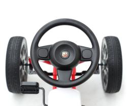 Milly Mally Dětská šlapací motokára Go-kart Abarth bílá
