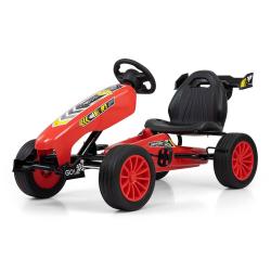 MILLY MALLY Dětská šlapací motokára Go-kart Rocket červená MILLY MALLY Dětská šlapací motokára Go-kart Rocket červená