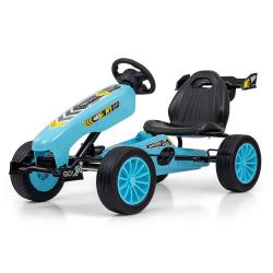 MILLY MALLY Dětská šlapací motokára Go-kart Rocket tyrkysová MILLY MALLY Dětská šlapací motokára Go-kart Rocket tyrkysová