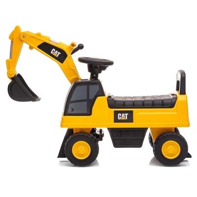 Milly Mally Detská odrážadlo bagr so zvukom CAT Excavator žltý