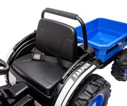 MILLY MALLY Elektrický traktor s vlečkou Farmer modrý