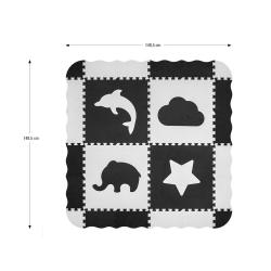 MILLY MALLY Pěnové puzzle podložka ohrádka Jolly 2x2 Grey