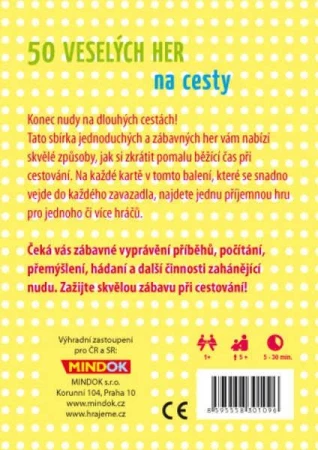 Mindok HRA 50 Veselých her na cesty (společenská hra)