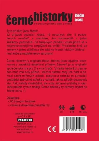 Mindok HRA Černé historky - ZLOČIN A SEX (společenská hra)