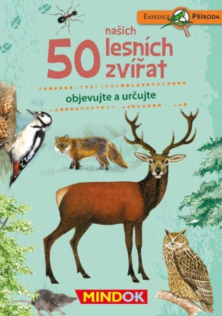 Mindok HRA kvízová Expedice Příroda: 50 našich lesních zvířat naučná