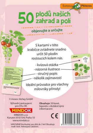 Mindok HRA kvízová Expedícia Príroda: 50 plodov našich záhrad a polí naučná