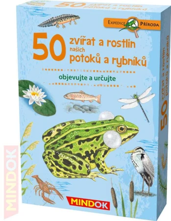 Mindok HRA kvízová Expedice Příroda: 50 zvířat a rostlin potoků naučná Mindok HRA kvízová Expedice Příroda: 50 zvířat a rostlin potoků naučná