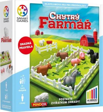 Mindok HRA SMART Chytrý farmář hlavolam pro 1 hráče Mindok HRA SMART Chytrý farmář hlavolam pro 1 hráče