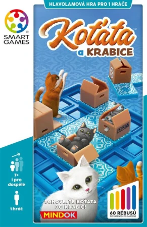Mindok HRA Smart Koťata a krabice 60 rébusů hlavolamy