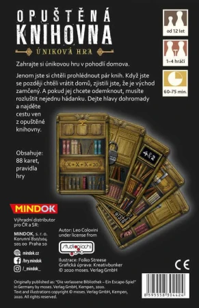Mindok HRA Úniková Opuštěná knihovna (společenská hra)