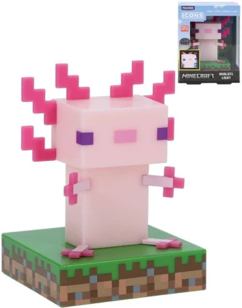 Minecraft Axelot dětská dekorativní LED lampa na baterie Světlo Minecraft Axelot dětská dekorativní LED lampa na baterie Světlo