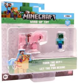 MINECRAFT Zvieratko naťahovacie set s postavičkou na kľúčik 4 druhy
