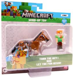 MINECRAFT Zvieratko naťahovacie set s postavičkou na kľúčik 4 druhy