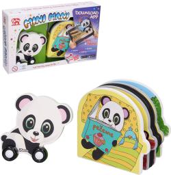 Mini Mani Panda interaktivní set pěnové zvířátko na kolečkách + kniha s aplikací