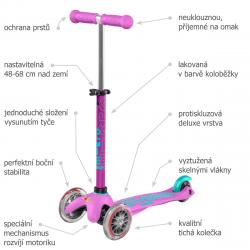 Mini Micro Deluxe Lavender koloběžka + reflexní sada