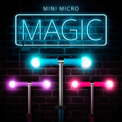 Mini Micro Deluxe Magic LED Purple koloběžka