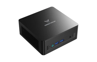 Minisforum UM760 Slim černé barebone mini PC s procesorem AMD Ryzen 5 7640HS