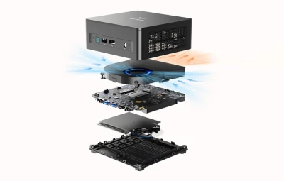 Minisforum UM760 Slim černé barebone mini PC s procesorem AMD Ryzen 5 7640HS
